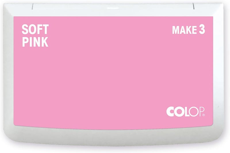 Colop Make Series, Ink Stamp Pads, with Non-Toxic Premium Ink, Water-Based Acid-Free (Soft Pink, Make 3-3-1/2" x 6-1/4") - Image 1